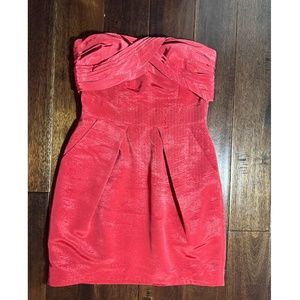 BCBGeneration Strapless Cocktail Dress Color "Rouge" Size 6